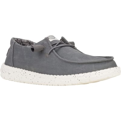 HEYDUDE Wendy Canvas 100% Katoen Damesschoenen Donkergrijs
