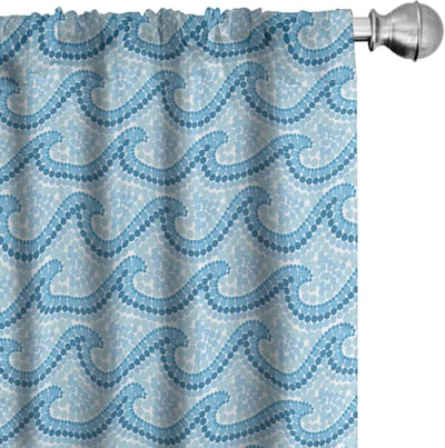 ABAKUHAUS Marine Gordijnen – Oceanisch Geometrisch – 2x75x225 cm