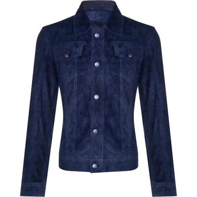 Heren geit suède jeansjack-Adelaide