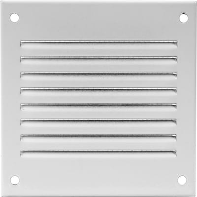 Paneir Airdesigns- metaal-100 X 100 -omgezette rand - opbouw - aanvoer & afvoer - wit