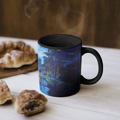 Magische Mok - Foto op Warmte Mokken - Koffiemok - Stad Kuala Lumpur - Skyline - Wolkenkrabbers - Water - Magic Mok - Beker - 350 ML - Theemok