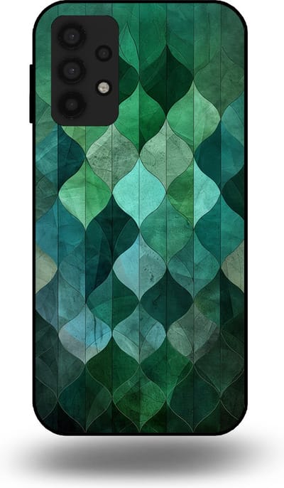 Smartphonica Telefoonhoesje geschikt voor Samsung Galaxy A32 5G met groene bladeren opdruk - TPU backcover case green leaf design - Groen geschikt voor Samsung Galaxy A32 5G