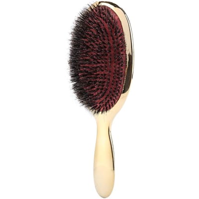 2 Couleurs Ovale Poils en Nylon Peigne de Massage pour Cheveux Anti Statique Brosse à Cheveux pour Cuir Chevelu Or black