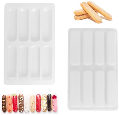 Dailygoods - Vastsea 2 Stuks Rechthoekige Energierepen, Mueslirepen Bakvorm Siliconen Vorm, Grote Rechthoekige Energierepen Siliconen Bakvorm, voor Chocolade, Brood, Muffin, Chocoladerepen, Ijsblokjesschalen