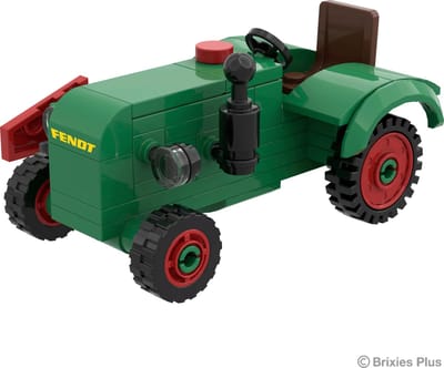 BRIXIES Plus Fendt Dieselross F28 Grasmaaier - Nano Bouwset Classic - 74 onderdelen - Vanaf 6 jaar