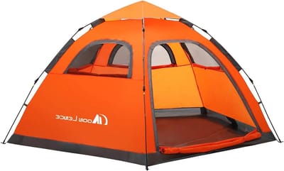 Pop-Up Tent - Automatische Tent - Kamperen en Wandelen - Direct Opzetbaar - 4-5 Persoons - Oranje