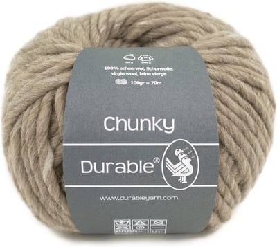 Durable Chunky - 340 taupe - 100% Scheerwol