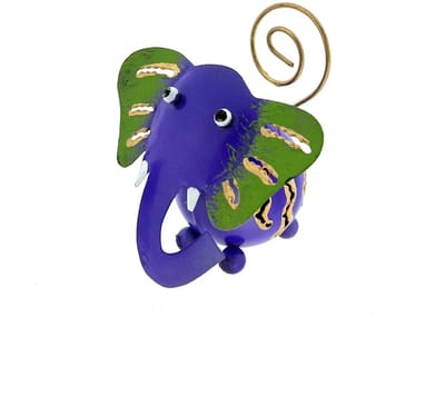 Foto of kaarthouder - Metalen olifant Pascalle paars