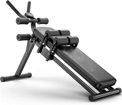 Opvouwbare Trainingsbank - Fitness Plank - Full Body Workout - Verstelbare Hoogte - 145 cm Lengte - Zwart