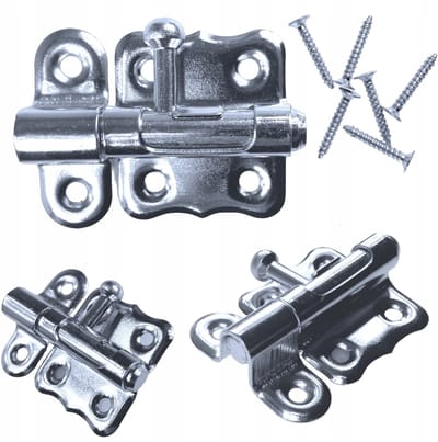 Universele schuifgrendel 30mm zilver - Deur, poort, meubelbeveiliging