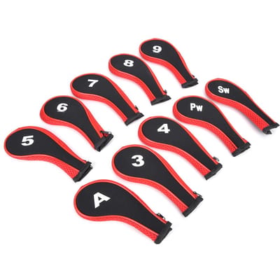 Golfclub Stok Doek Headcover Beschermhoes Hoofdbeschermer met Rits black