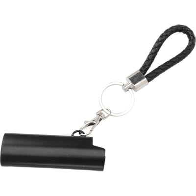 Porte-briquet Porte-clés avec Clip à Ressort Rétractable Métal Portable pour Sac à Dos Poche Noir noir