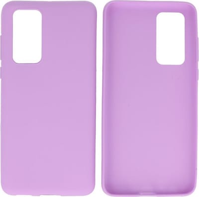 Bestcases Color Telefoonhoesje - Backcover Hoesje - Siliconen Case Back Cover voor Huawei P40 - Paars