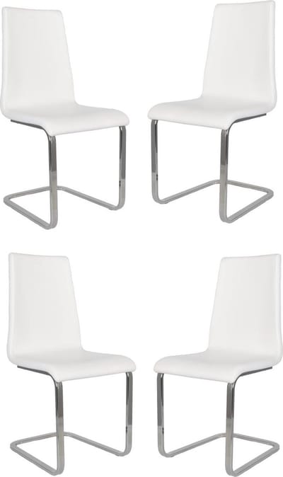 Tommychairs Cuore - Eetkamerstoelen - Set van 4 - Eikenhout - Kunstleer