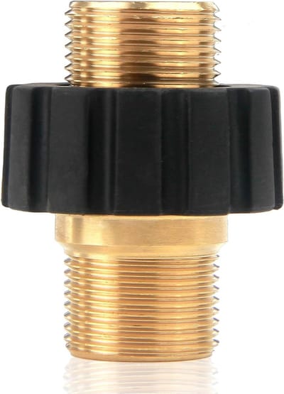 Hoge Druk Slang Koppeling Adapter voor M22 x 1.5 Slangen - Dubbele Mannelijke Aansluiting, Messing, 14mm Slangverbinding, Accessoires voor Hogedrukreinigers