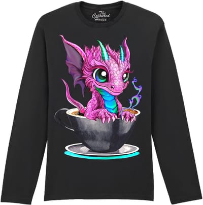 Draak Black Coffee Dragon The Coloured House Longsleeve T-shirt XXL