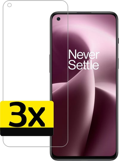 Screenprotector - Geschikt voor OnePlus Nord 2T - 3 Stuks - Extra Sterk - Beschermglas - Gehard Glas - Tempered Glass - Screen Protector