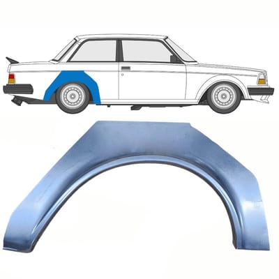 Reparatiepaneel achterspatbord voor Volvo 240 1975-1993 / Rechts