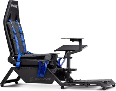 Next Level Racing - Boeing Flight Simulator Commercial Cockpit - Faux Wol - 150 kg - Zwart/Blauw