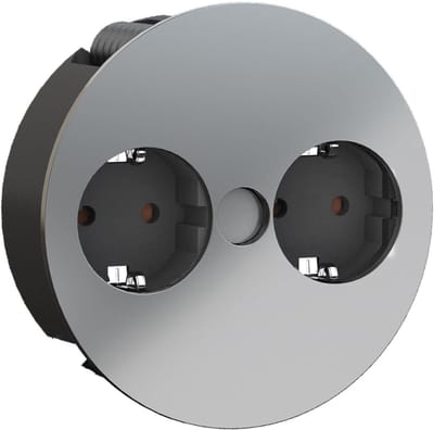 White-Label® Dubbele Stekker voor Stopcontact - Tweeweg Stekker - Verdeelstekker - Stopcontact Splitter - Met Kinderbescherming - Zwart