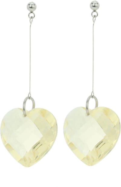 Behave - Oorhangers met hartvormige hanger - zilverkleur - romantisch stijlmoment