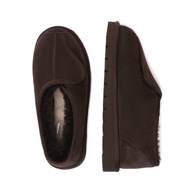 EVER AU Australië Heren Mosgroene Verstelbare Schaapswollen Slippers