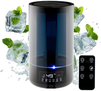 Grundig Luchtbevochtiger HD-1903A - Ultrasone Lucht Bevochtiger 4,3L - met Timer en Nachtlamp - Incl. Afstandsbediening - Zwart