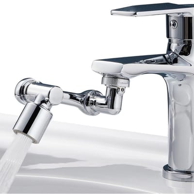 Dailygoods- Kraanaccessoire 1080 Graden Rotatie - Verlengstuk - Adapter - Waterbesparend - Koper - Eenvoudige Installatie - Kraanverlenger