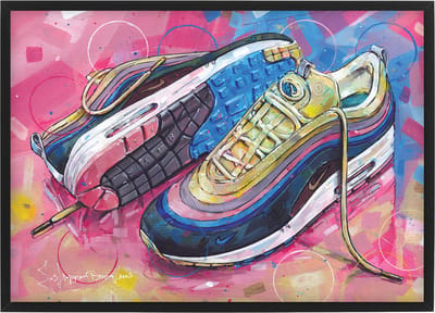 Sneaker print Sean Wotherspoon 43x30,6 cm (A3) *ingelijst & gesigneerd
