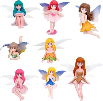 Allecta- Feeëntuin accessoires - Bloemenfeeën - Mini feest beeldjes - Harsen - Minifeest - Elfen - Buiten decoratie - Tuin ornament - Auto versiering - Pot decoratie - Verjaardag taarttopper.