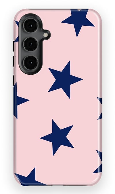 DripCase Hoesje Samsung Galaxy S24 Plus | Sterren Design | Magnetisch Opladen | 2-in-1 Ontwerp | Stars Backcover Midnight Blush
