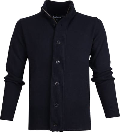 Barbour Cardigan Patch Donkerblauw (navy) - Maat XL - Heren