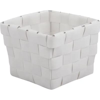 Msv Opbergmandje 10x10cm Wit