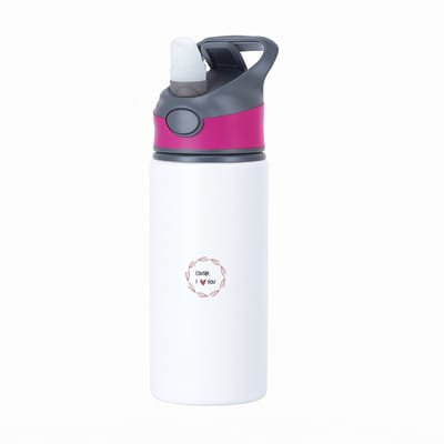 Hacebo® - cousin I love you waterfles met rietje roze - Neef - de liefste neef - verjaardagscadeau - verjaardag - cadeau - cadeautje voor neef - neef artikelen - kado - geschenk - gift - water fles - 650ML