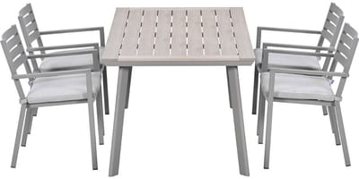 Garden Impressions Amarillo tuinset 5-delig - Penedo tuintafel 160x90 taupe