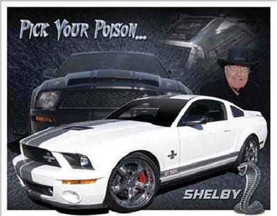 Ford Shelby GT500 Metalen wandbord 31,5 x 40,5 cm.