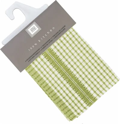 12 x Tiseco Home Studio - keukenhanddoek - LiMOEN GROEN - 45x70 cm - 100% katoen - Set van 12 stuks