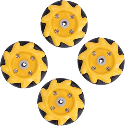 Dailygoods- Mecanum-wiel 48 Mm - Omnidirectioneel Robotwiel - Rubber/ABS - Speelgoedcomponenten - Schokbestendig - Soepele Loop