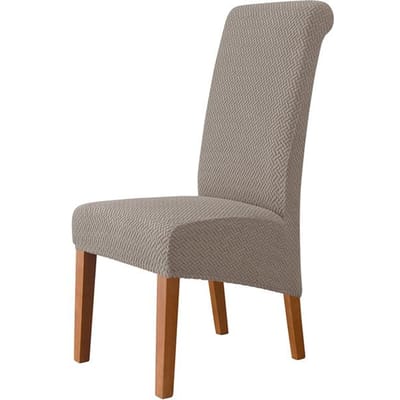 Housse de chaise universelle à dossier haut et universelle, pour salle à manger, hôtel, taille Xl, M, T, Jacquard, Extra Large, extensible, lavable M size (45-58cm)