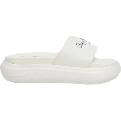 Pepe Jeans Bella Log Slippers Wit EU 38 Vrouw