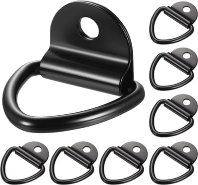 8 Stuks D-ring Bevestigingshaken voor Zware Lading, V-ringen en Lashing Eyelets voor Vrachtwagens, Kayaks en Botens, Tot 1000 kg Belastbaar