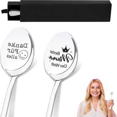 Unieke Gegraveerde Koffielepels voor Moeder en Vader - Perfecte Cadeaus voor Moederdag, Vaderdag en Verjaardagen - 19 cm Lange Lepels voor Koffieliefhebbers