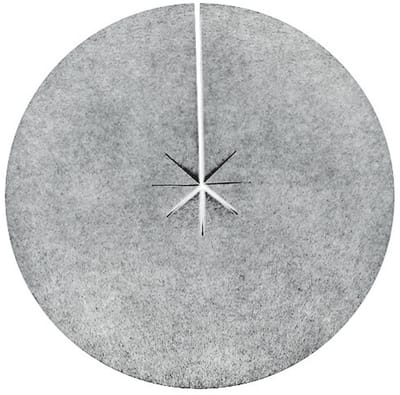 Worteldoek Schijf - Anti-Onkruid Boomring - Vilt Boommat voor Planten en Potten - Ø 30 cm - 12 Stuks- grijs