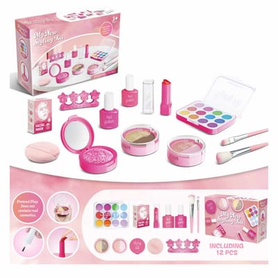 Meedeer make-up speelgoedset voor peuters-Educatief Rollenspel voor Kinderen-Geen vloeistof-Realistisch speelgoed-verjaardagscadeau voor meisjes van 3-6 jaar