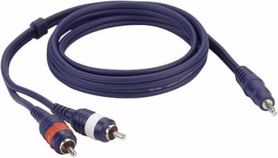 DAP Audio Mini Jack naar RCA Overgangskabel 1,5m - Mini Jack Stereo naar 2x RCA (Tulp) - 1,5m