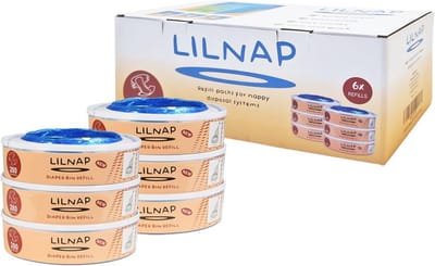 Navulcassette voor luieremmers - 6 stuks - Antibacteriële folie