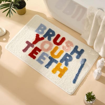 Antislip Microvezel Badmatten voor Kinderen, Zacht, Pluizig, Absorberend, Kleurrijk, Schattig, Grappig Vloerkleed, Woondecoratie Vloerkleden 40x60cm