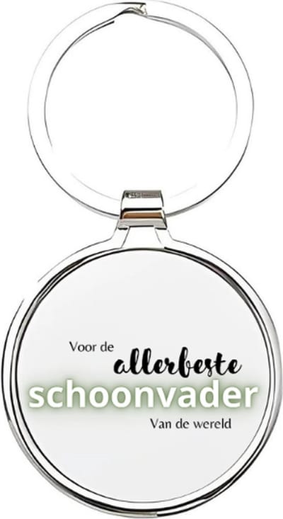 Akyol - voor de allerbeste schoonvader van de wereld Sleutelhanger - Schoonvader - de liefste schoonvader - schoonvader sleutelhanger - papa sleutelhanger - sleutelhanger papa - familie sleutelhanger - vaderdag cadeautje - papa cadeau - 4 x 7,5 CM