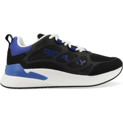 Replay Maze Jr-1 Jongens Sneaker - Zwart - Maat 28