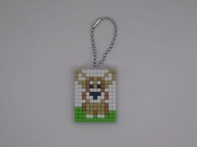 Sleutelhanger, Hond, Welsh Corgi, Pixels